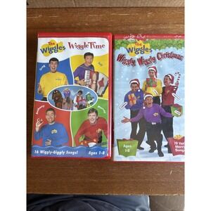 The Wiggles: Wiggly Wiggly Christmas Wiggle Time VHS Lot  - Classic Holiday Song